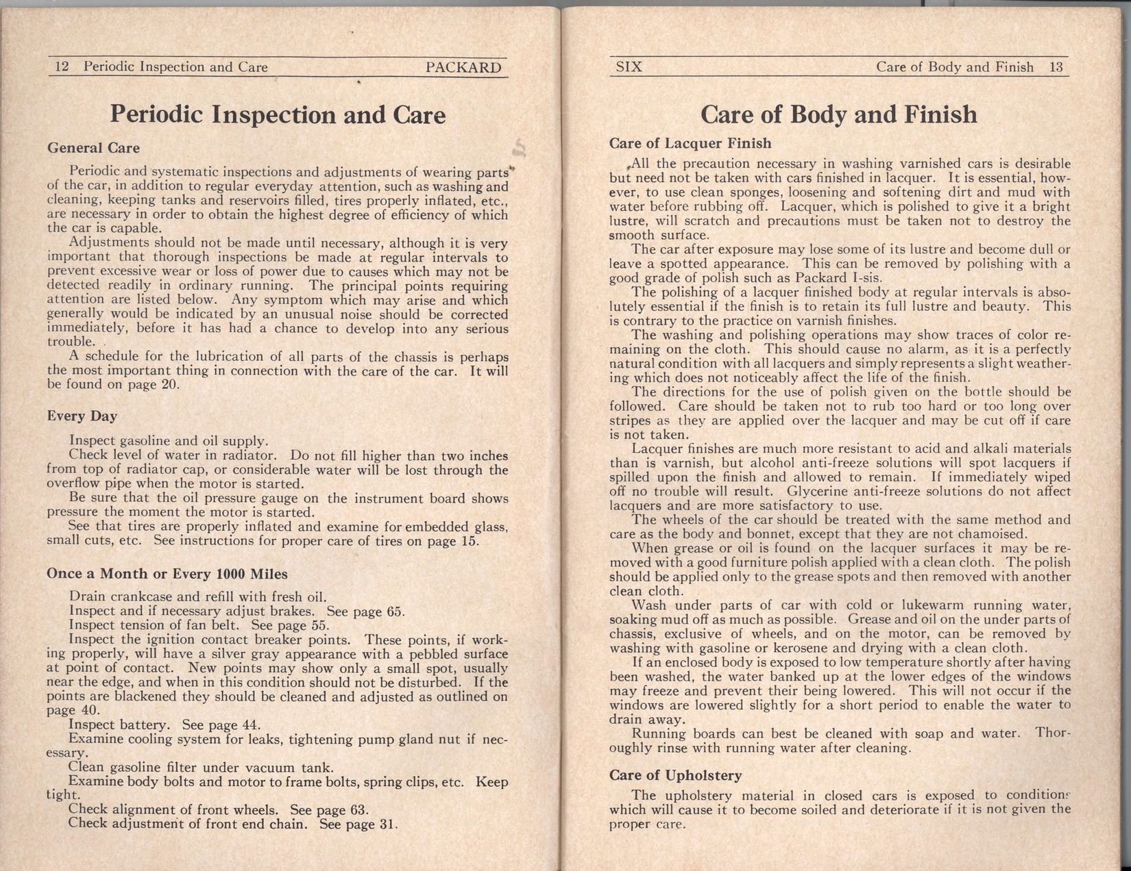 1927 Packard Six Owners Manual Page 5